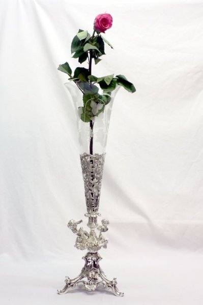 Sheffield Silver Plate & Cut Glass Vase Epergne | Ref. no. 01338 single | Regent Antiques